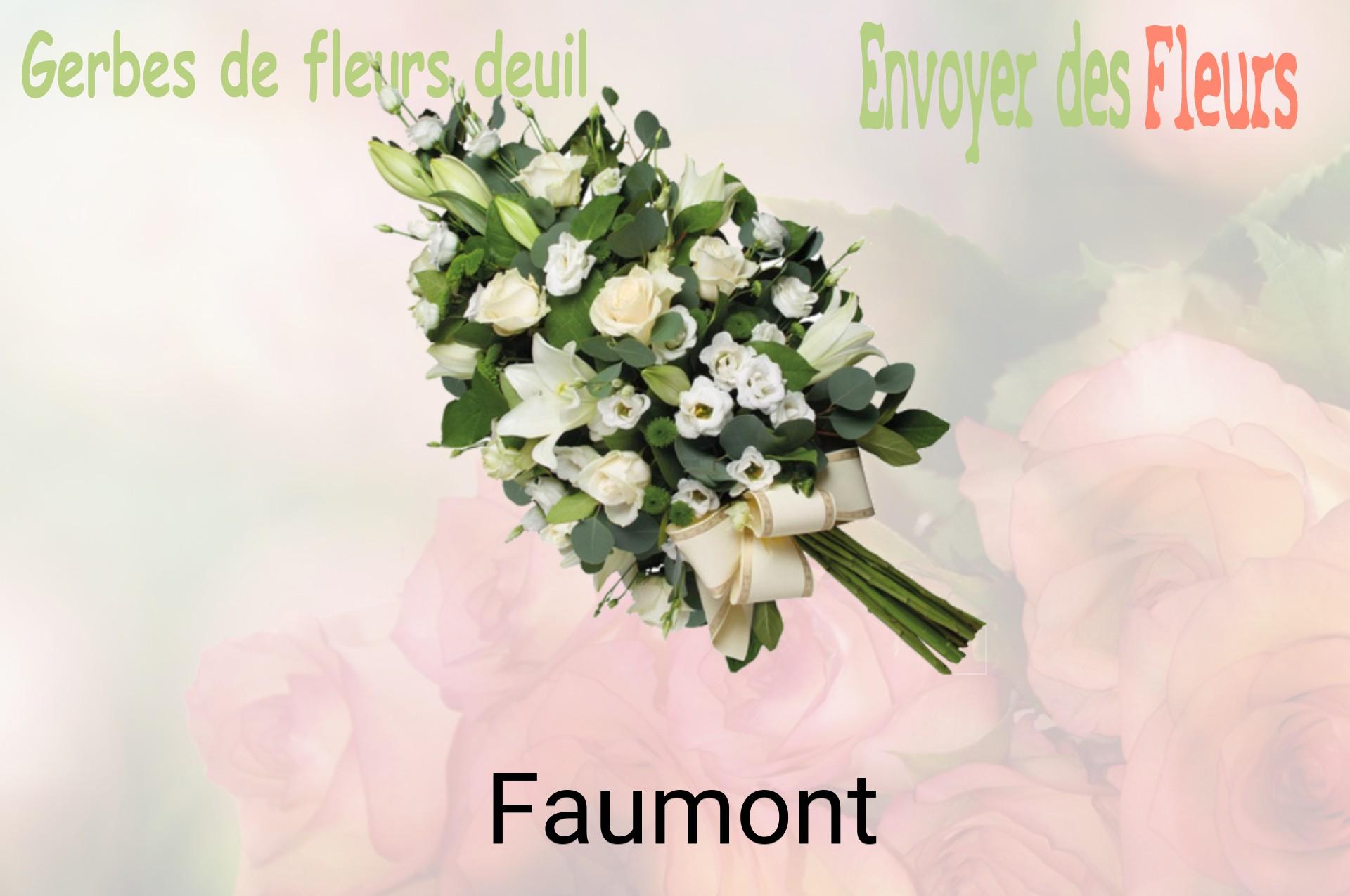 Gerbe de fleurs de deuil livrée à Faumont